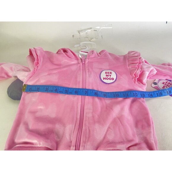 Disney Minnie Mouse 3pc Pink Zip Hoodie Top Pants Matching Outfit Set Girls 3T - Picture 10 of 16